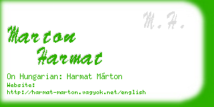 marton harmat business card